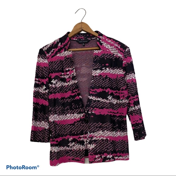 Ming Wang Jackets & Blazers - Ming Wand abstract mandarin collar jacket